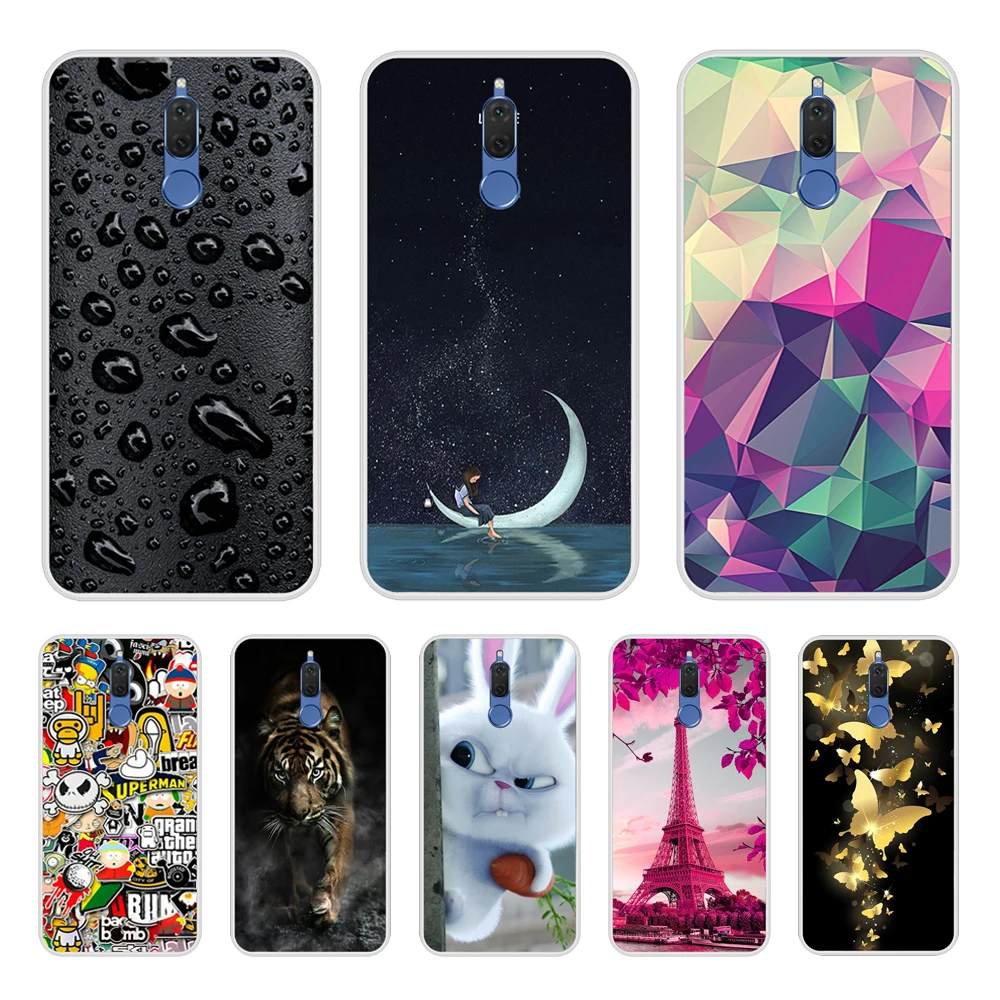 

FOR Phone Case Huawei Mate 10 Lite Cute Silicon Cover For Huawei Mate 10 Lite Case Soft Silicon 3D Cat on Huawei P20 Lite Cases