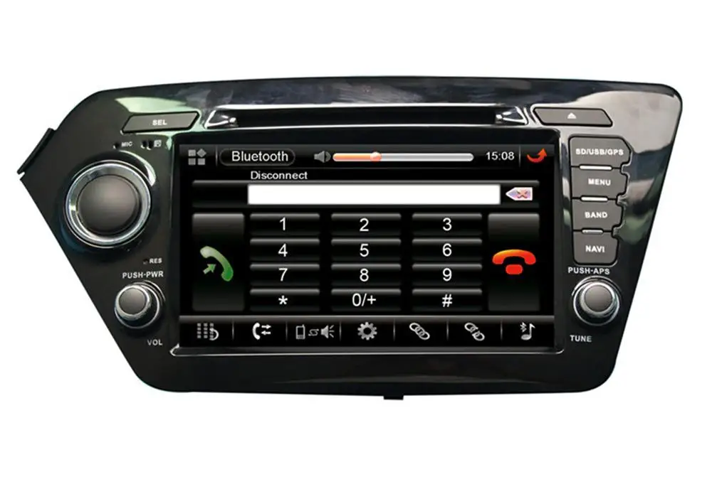 Discount 8" in-dash Car DVD player with GPS(optional),USB/SD,AUX,BT/TV,audio Radio stereo,car multimedia headunit for KIA K2 2011 2012 6