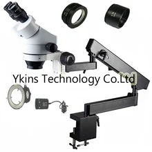 3.5X 7X 45X 90X Binocular Articulating Arm Pillar Clamp Stereo Microscope 144 Led ring lights industrial electronic pcb repair 3.5X 7X 45X 90X Binocular Articulating Arm Pillar Clamp Stereo Microscope 144 Led ring lights industrial electronic pcb repair