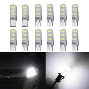 

10x T10 192 W5W 6 SMD 5630 LED Silica gel Waterproof Wedge Light 6SMD 5730 Silicone Car Parking light Auto Clearance Lights 12V