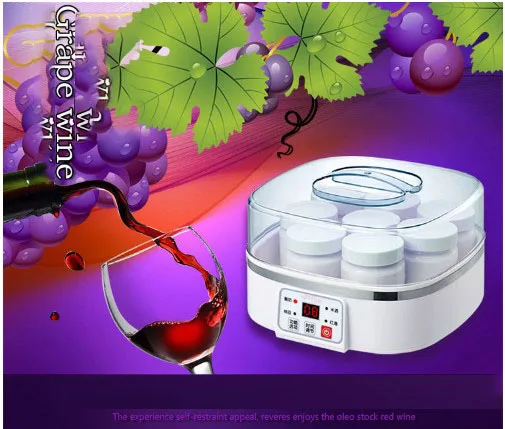caseiro vinho arroz natto iogurte vinho fabricante 8 copos vidro