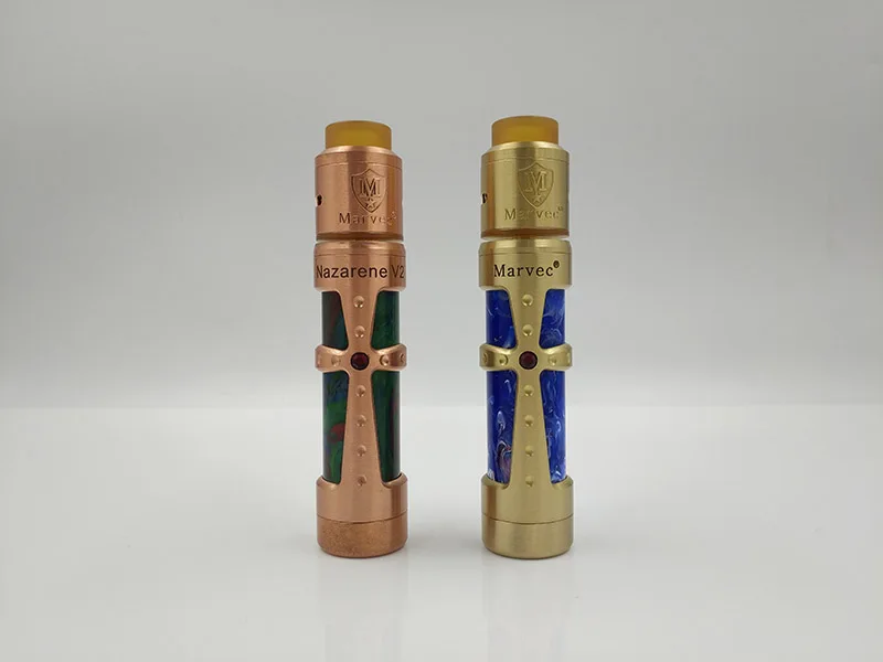 

Original Marvec Nazarene Mod Kit New Design Mechanical Button No Magnet with Resin Tube and Marvec RDA fit 18650 Battery