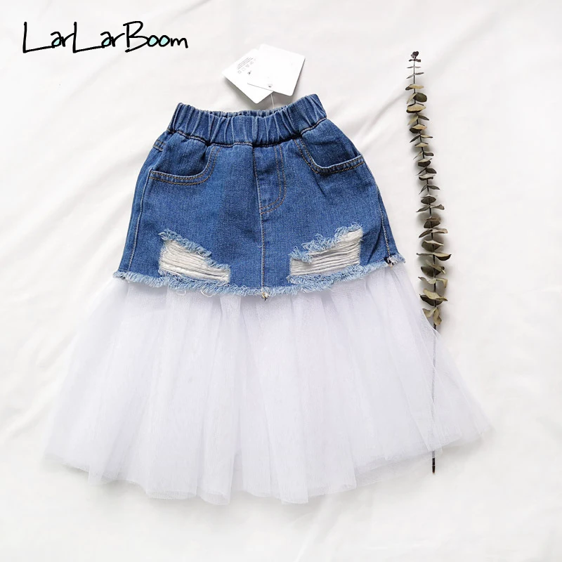 

LarLarBoom Fashion Girls Skirt Summer Kids Fishtail Gauze Skirt Children's Clothing for 1-6Years Baby Girl Denim Skirts