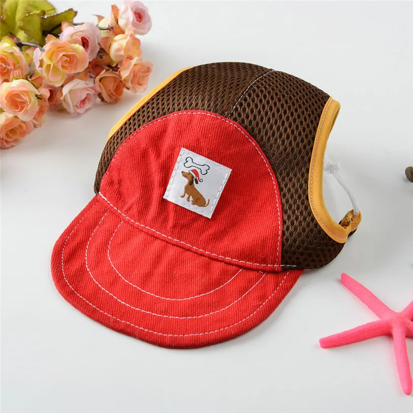 Canvas Small Pets Cap Hat Dog Cat Headband Summer Outdoor Headdress Costumes Hair Band Visor Hat Festival Cat Dog Band 40JA11 (1)