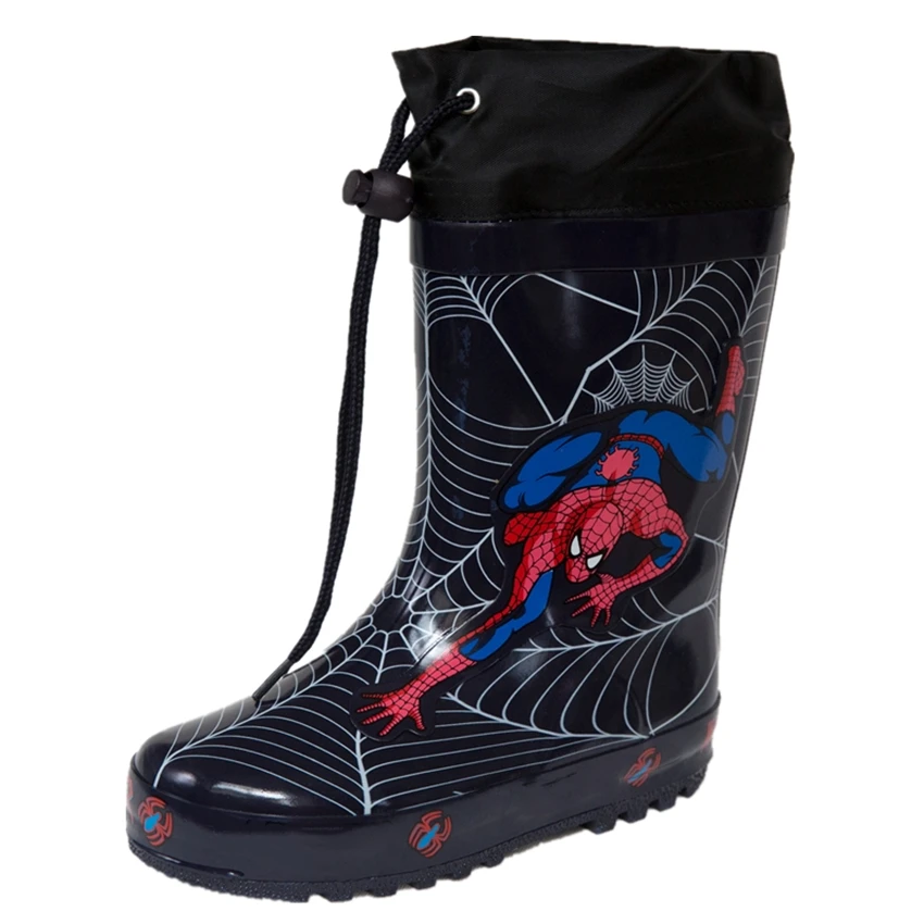 

New Boys Rubber Boots Cartoon Waterproof Non-slip Flat Winter Velvet Warm Children Shoes Kids Rainboots Size 24-31 Rain Boots