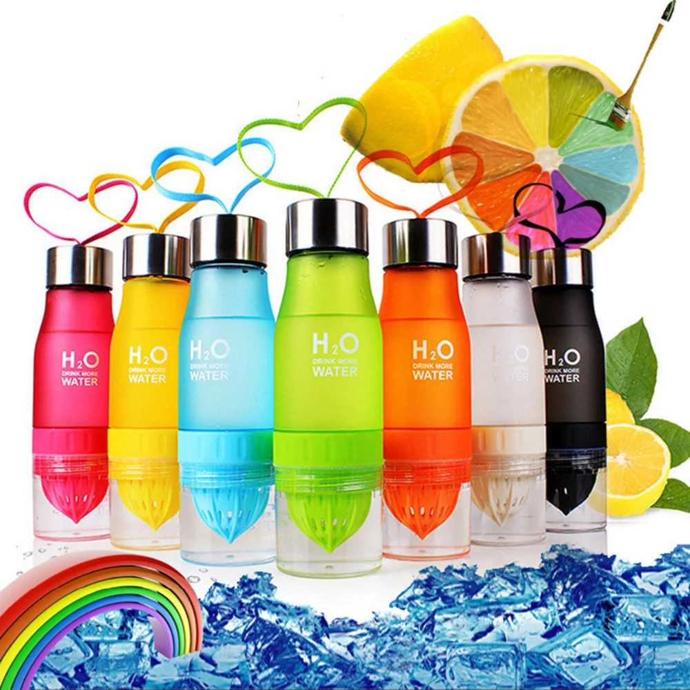 Buy 650ml Water Bottle H20 plastic Fruit Infusion