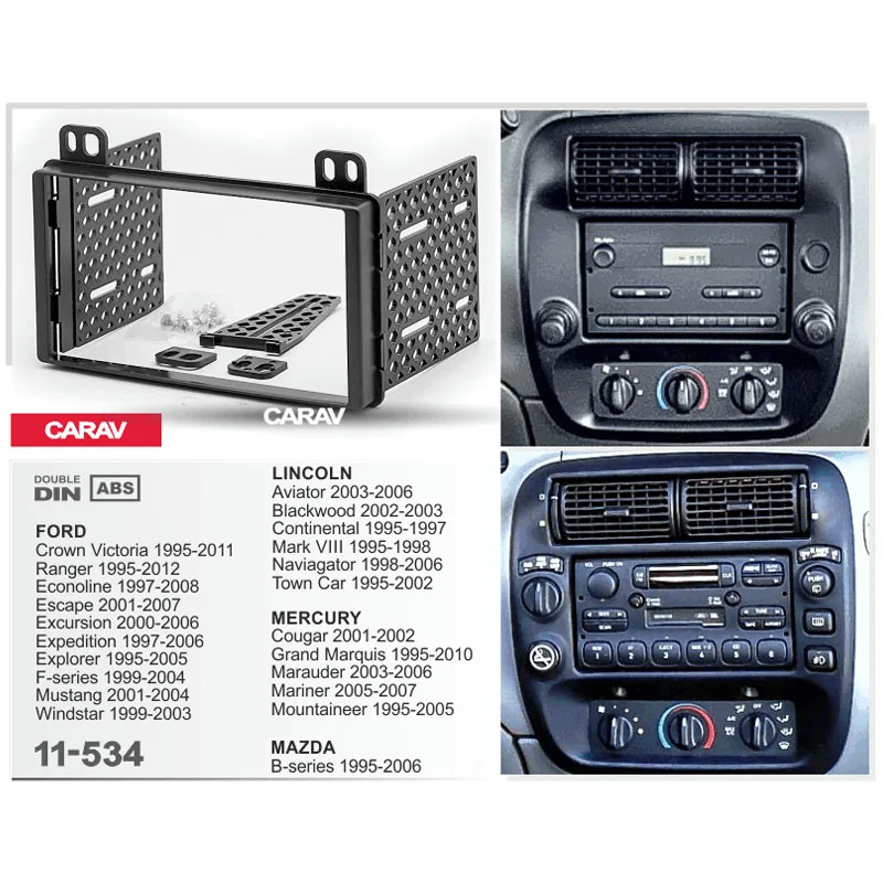 CARAV 11 534 Car Radio Fascia Panel for FORD Crown Victoria 1995 2011