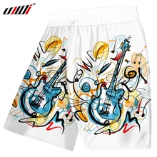 UJWI 3D печать летние мужские Siwmwear граффити гитара мужские пляжные шорты Азиатский размер S-6xl