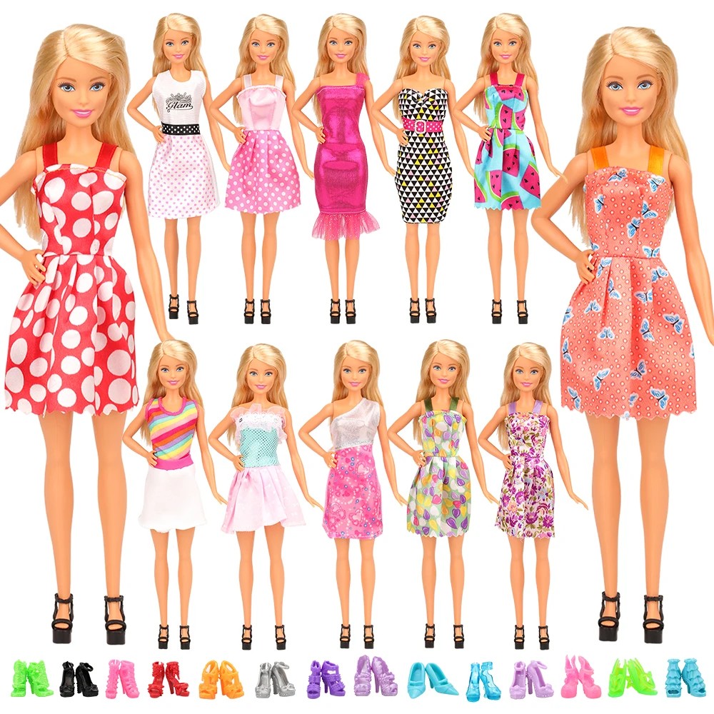 

Our Generation Doll Clothes 12 Outfits + 10 Pairs Shoes Random Pick Handmade Doll Dress For Barbie Doll Accessories Best Gift