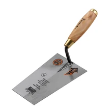 KSEIBI 180mm truelle de jaugeage pointe carrée avec manche en bois pour outils à main truelle de maçonnerie de qualité industrielle #281350
