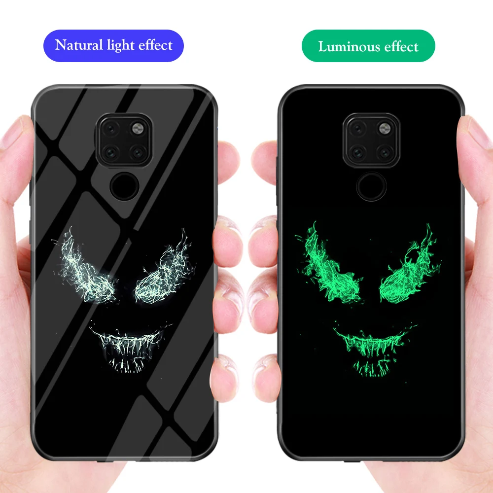 

ciciber Phone Cases for Huawei Mate 20 Pro for Honor 10 Lite Fundas Star Wars Marvel Venom Luminous Tempered Glass Cover Coque