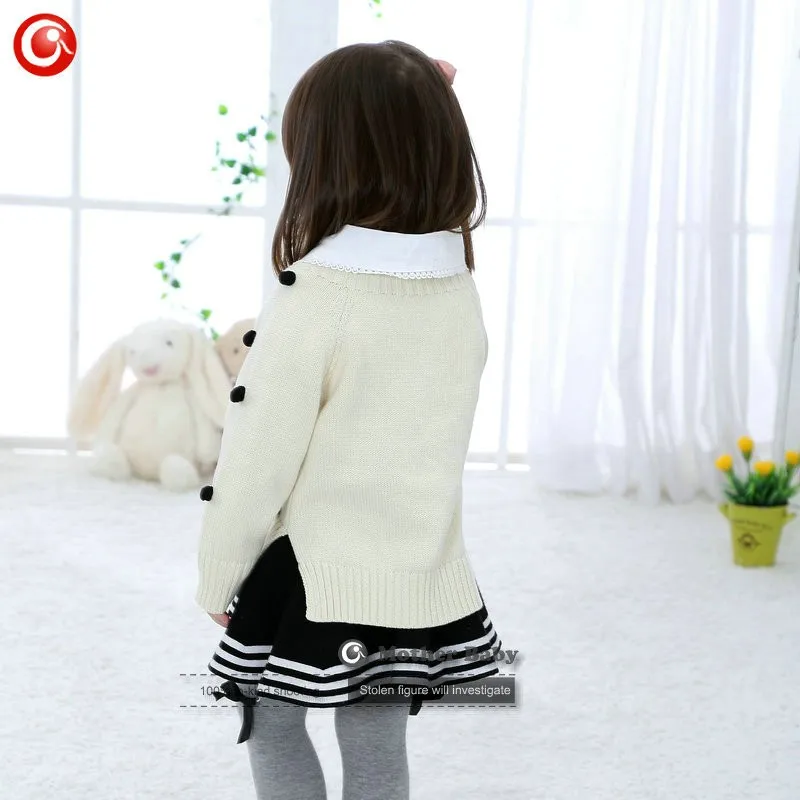 Kids Tinny Cotton Boys Sweater Children Pullover Cardigan Coat For Girls Baby Long Sleeve Knitwear Christmas Clothes With Balls (31)