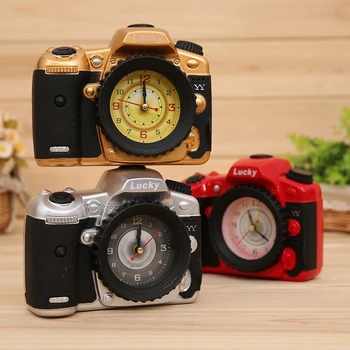 

Novelty Camera Model Alarm Clock SLR For Children Letter Pattern Sleeping Cartoon Alarm Clocks Reveil Table Clocks Clock