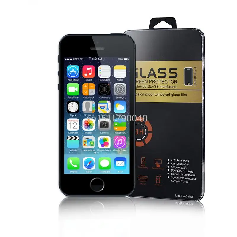 0.26mm 2.5D For iphone 5 Tempered Glass For iphone 5s se Glass  For iphone 6 6S plus 5C 5S  4s Glass Film Free Shipping
