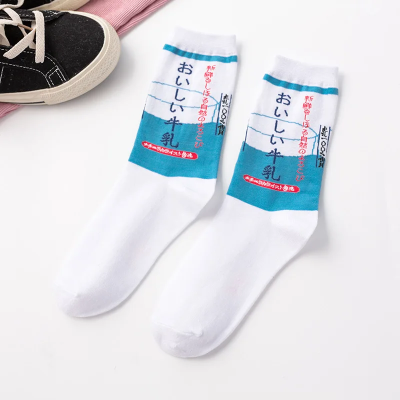 SP& CITY/милые женские носки в японском стиле с клубничкой; короткие носки в стиле Харадзюку С героями мультфильмов; забавные хлопковые носки с принтом; милые носки для девочек; хипстерские носки - Цвет: 4