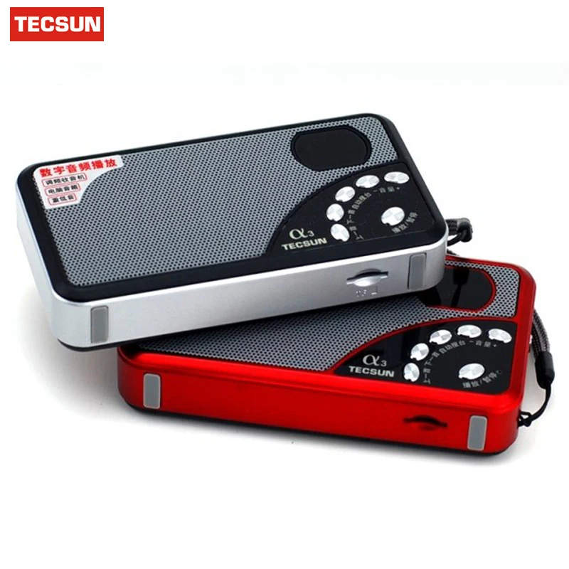 

New TECSUN A3 FM Radio Digital Portable Radio Mini Radio Built In Speaker Radio High Sensitivity Digital Receiver TF Card Player