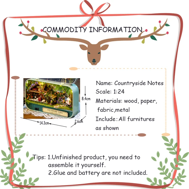 Box Theatre Dollhouse Furniture Miniature Toy DIY Miniatures Doll House Furnitures Casa Toys for Children Birthday Gift Q4 2