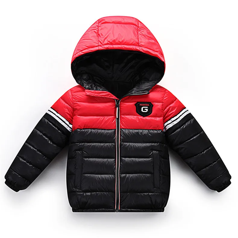 

Fashion Winter Warm Child Coat Windproof Baby Boys Girls Jackets Cotton Filler Patchwork Children Outerwear For 3-12 Years Old