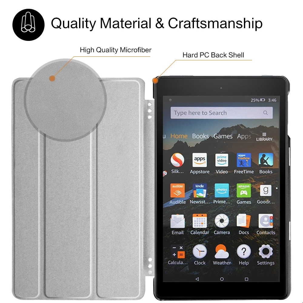 Чехол для amazon kindle fire hd 8 tablet release smart cover для всех новых fire hd 7-го поколения Дисплей чехол для планшета+ подарок