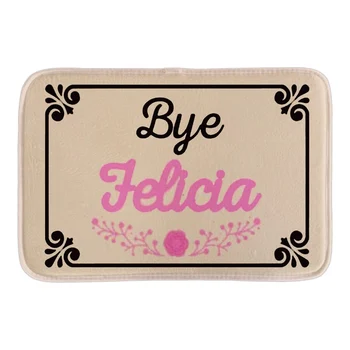 

Funny Patio Furniture Welcome Doormat Print With Bye Jelicia Home Decor Indoor Outdoor Mats Short Plush Fabric Bathroom Mats