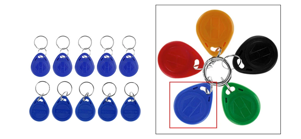 relógio tempo comparecimento máquina + 10pcs keyfobs