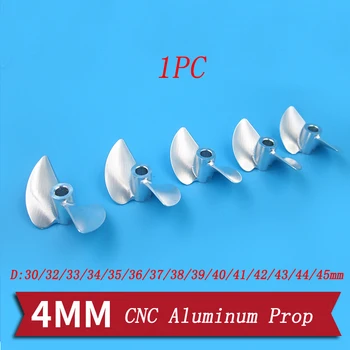 

1PC Aluminum CNC 4mm 2 Blade Propeller Semi-immersed Prop D30/32/33/34/35/36/37/38/39/40/41/42/43/44/45mm for RC Boat Parts