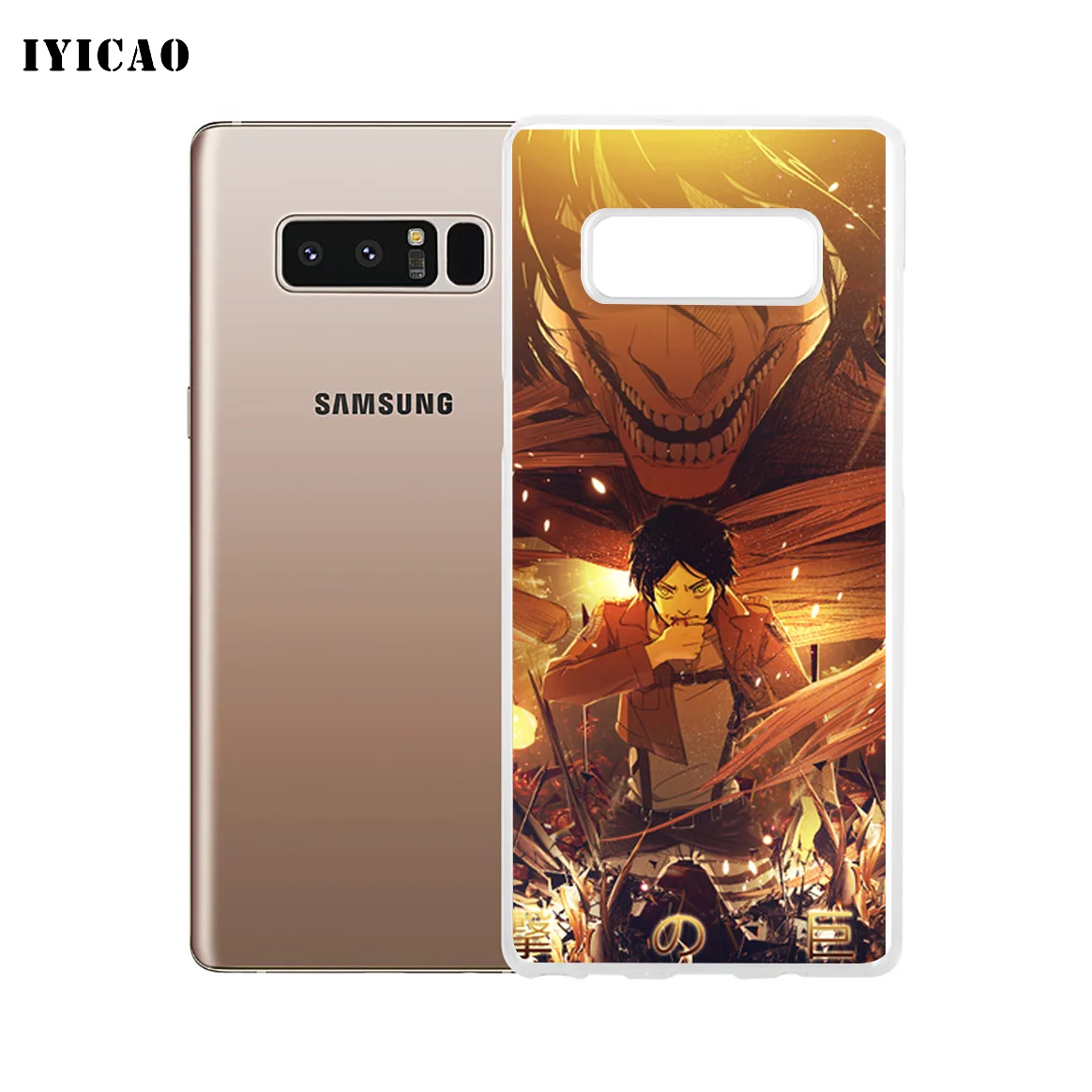 IYICAO Eren Jaeger Attack on Titan Мягкий силиконовый чехол для телефона samsung A5 A6 Plus A7 A8 A9 J3 J5 J7 Note 8