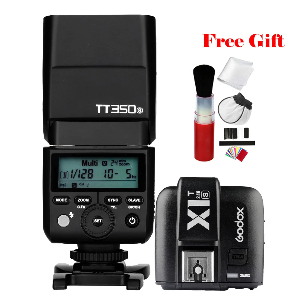 Godox Mini TT350S TT350 S 2.4G HSS GN36 Camera Flash Speedlight