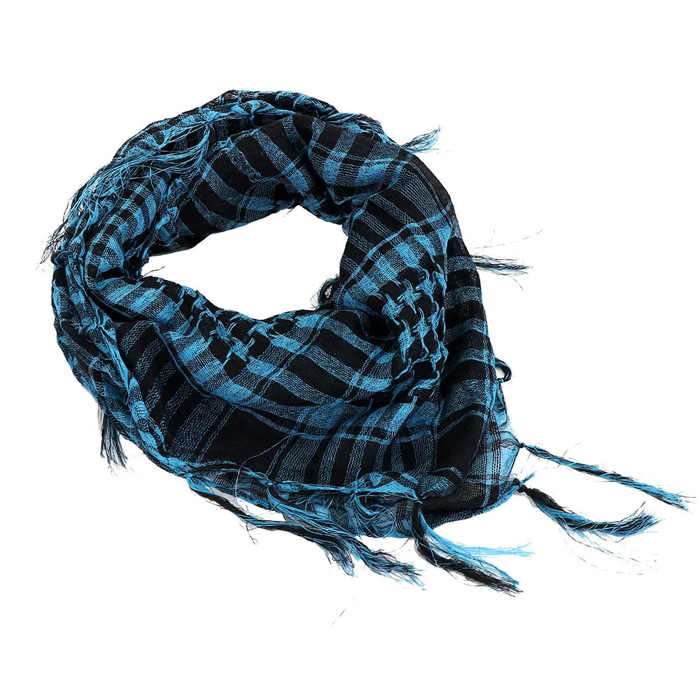 1 шт., унисекс шарфы, модные женские и мужские арабские Шемы Keffiyeh, палестинский шарф, шаль, шарф с кисточками, клетчатый шарф для женщин - Цвет: Sky Blue