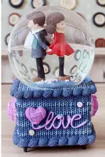 JARLL crystal ball music box music box boy girl children pray rotary birthdayFour music seven colourful lights
