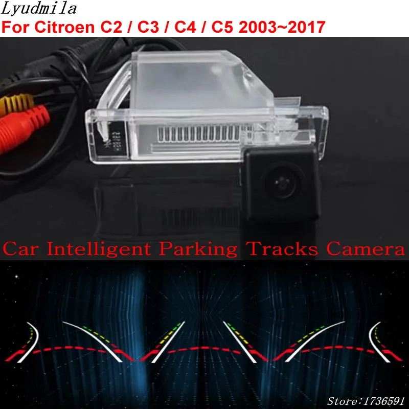 

Lyudmila Car Intelligent Parking Tracks Camera FOR Citroen C2 / C3 / C4 / C5 2003~2017 Car Back up Reverse Rear View Camera
