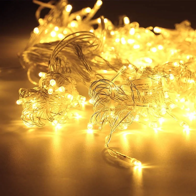 LED Curtain Lcicle String Lights 4m 5m Droop 0.6-0.8m Christmas LED String Lights Wedding Party Garland Light Outdoor Decoration