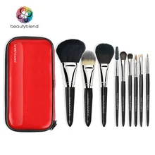 Beautyblend Brand J-8038 Professional Makeup Brush Set 9pcs High Quality Makeup Tools with Bag Super Beauty Essential Brush Set