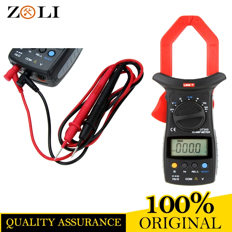 

Good quality UNI-T UT205 Digital Auto Range Capacitance 1000A 600V Clamp Meter Digital Clamp Multimeters UT205 on sale