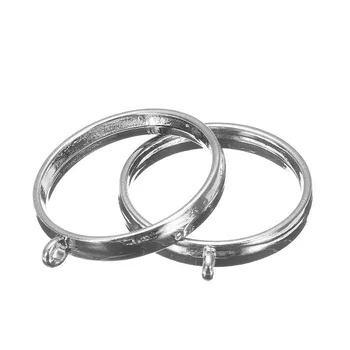 

10pcs/set Zinc Alloy Round Pendant Blank Tray Base Silver Open Back Bezel Setting For Resin Earrings Necklace Jewelry Making