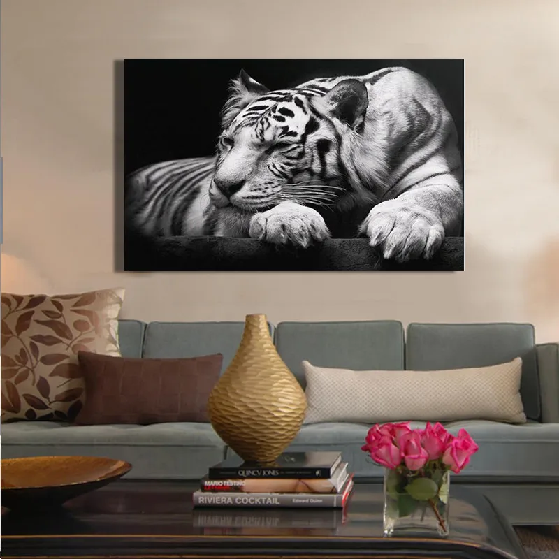 Free Shipping Oil Painting Cuadros Quadros Tiger Printed