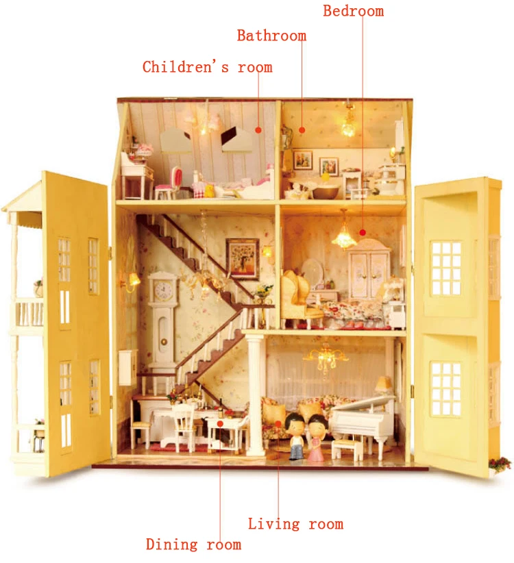 CUTEBEE ролевые игры мебель игрушки деревянный кукольный домик мебель миниатюрный набор игрушек Кукольный дом игрушки для детей Детские игрушки