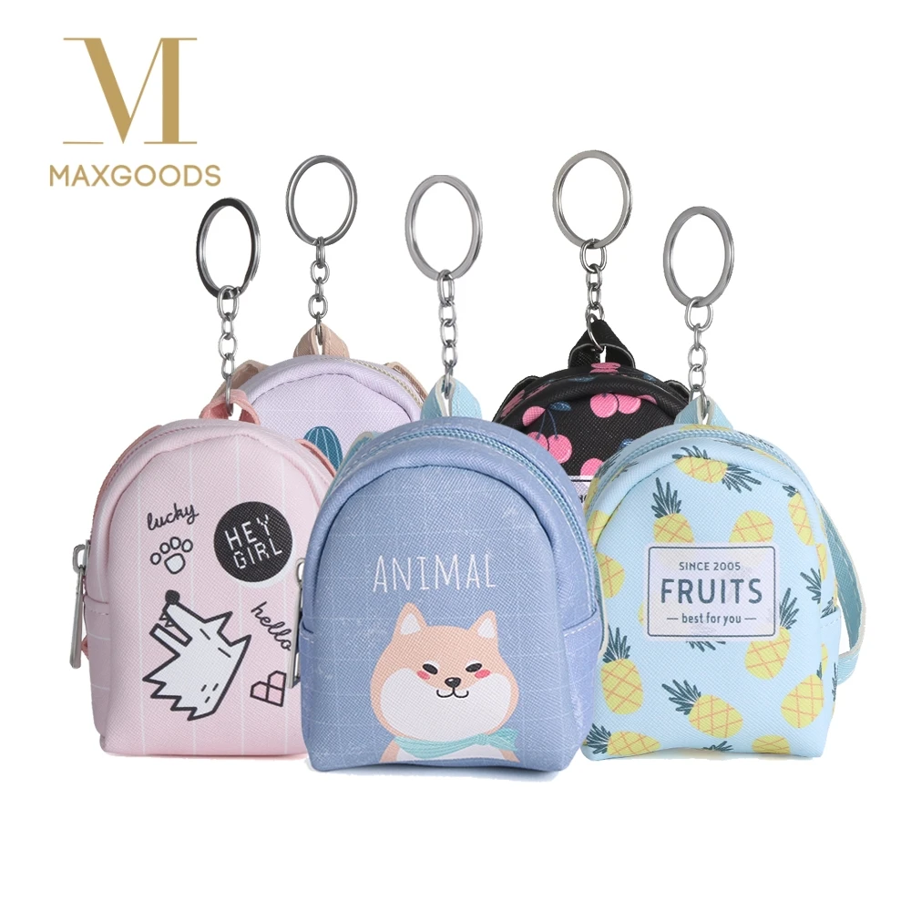 

1Pcs Cute Bag Shaped Keychain Cartoon Coin Purse Zipper Small Wallet Keychain Handbag Purse Pendant Fashion Jewelry