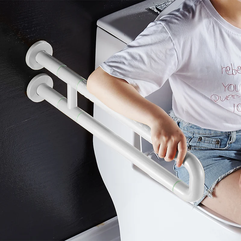 IWJOO Toilet Safety Rails Stainless Steel Bathroom Handrails Wall Mount Elderly Pregnant Women Anti Slip Grab Bar Luminous