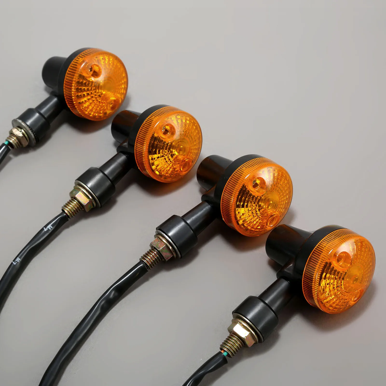 

4Pcs Motorcycle Turn Signal Indicator Lights Lamp Amber Light 12V Universal Blinkers Flashers For Honda Yamaha KTM ABS Plastic