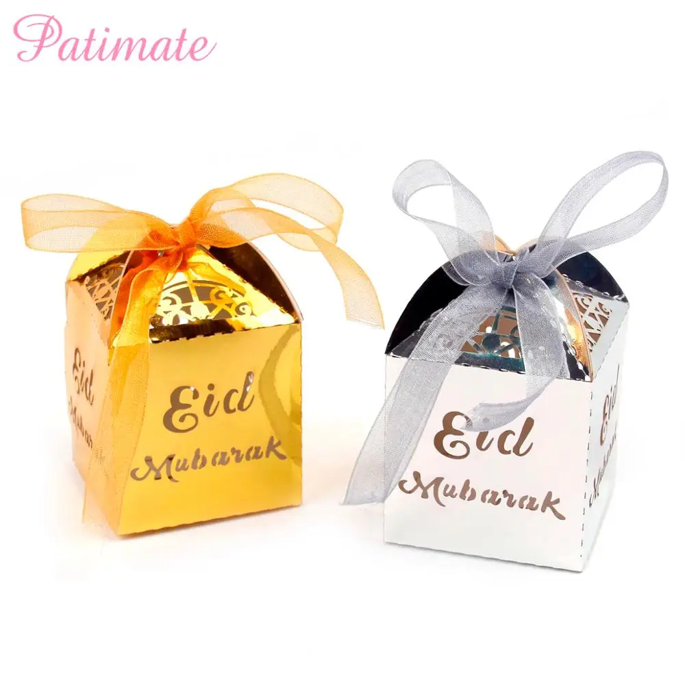 PATIMATE Eid Mubarak стикер s Подарочный Рамадан Декор Украшение Мубарак коробка конфет