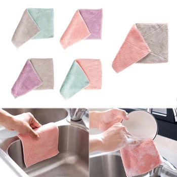 

Wiping Rags Magic 1PC Duster Dishcloth Fiber Kitchen Cleaning Hand Towel Washing Towel Wash Cloth Dishrag Anti-grease