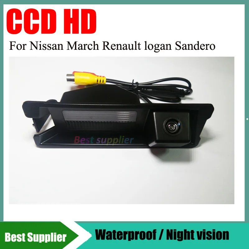Камера заднего вида для Nissan March Renault logan Sandero беспроводная камера парковки с CCD HD и