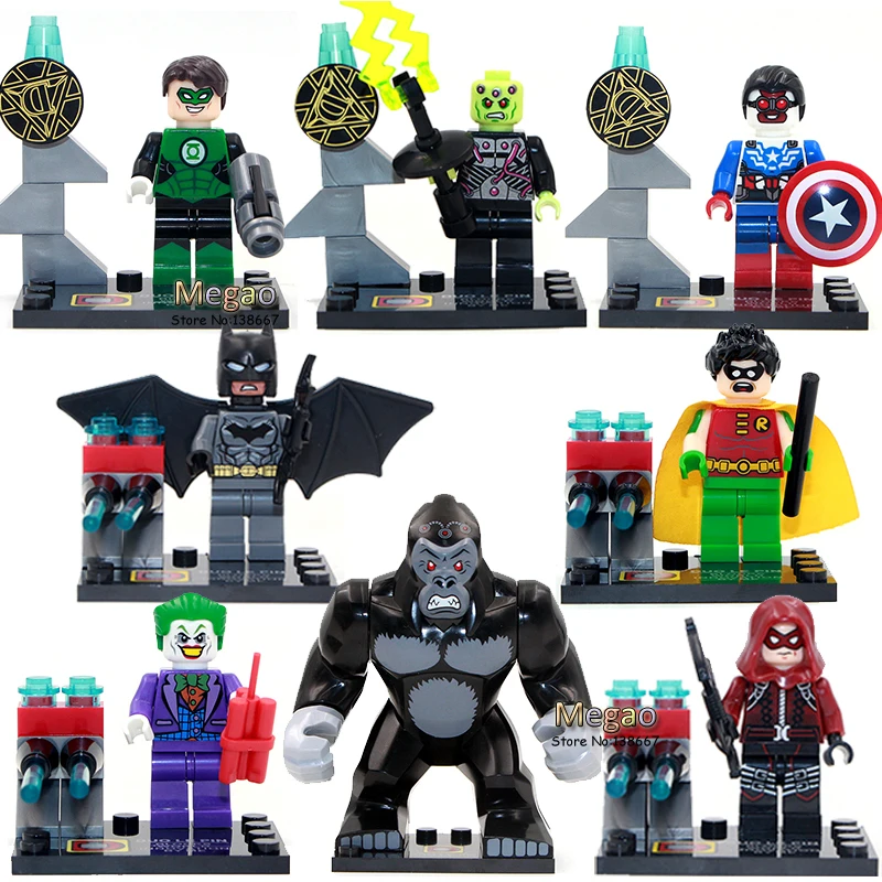 

8pcs/lot DLP9013 Super Heroes Avengers Batman/Joker/Grood/Hawkeye/Red Arrow/ Green Arrow Best Children Gift