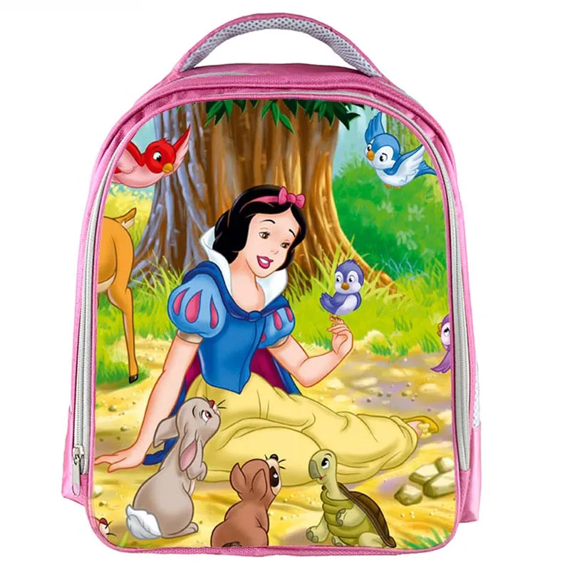 

13inch Snow White Princess Backpack Girls Cartoon Printed School Bags School Backpack Bookbag Children Gift Customized Free Name