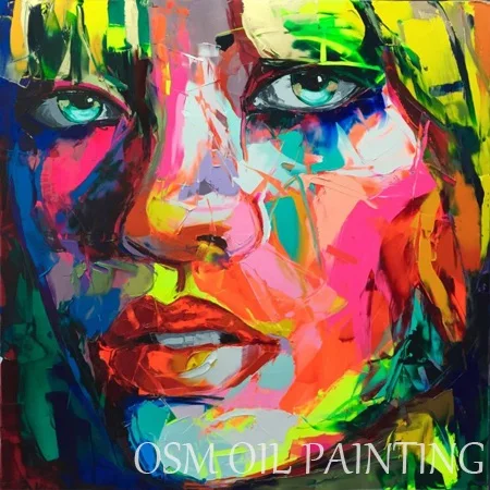 Превосходный художник, ручная роспись, большой размер, Nielly Francoise, портрет, картина маслом для гостиной, настраиваемая абстрактная картина маслом для лица - Цвет: RIHANA