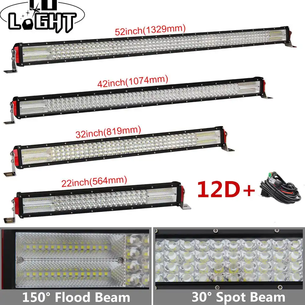 Super Bright Led Bar 12D 22 Inch 432W 38400LM 4-Row Led Light Bar Combo Led Beams for Lada Offroad ATV 4X4 UAZ 12V 24V Super Bright Led Bar 12D 22 Inch 432W 38400LM 4-Row Led Light Bar Combo Led Beams for Lada Offroad ATV 4X4 UAZ 12V 24V