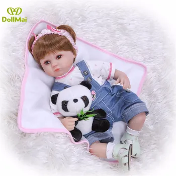 

40cm Soft Body Silicone Reborn Baby Doll Toy For Girls Vinyl Newborn Girl bebe Dolls reborn Kids Child Gift Brinquedos