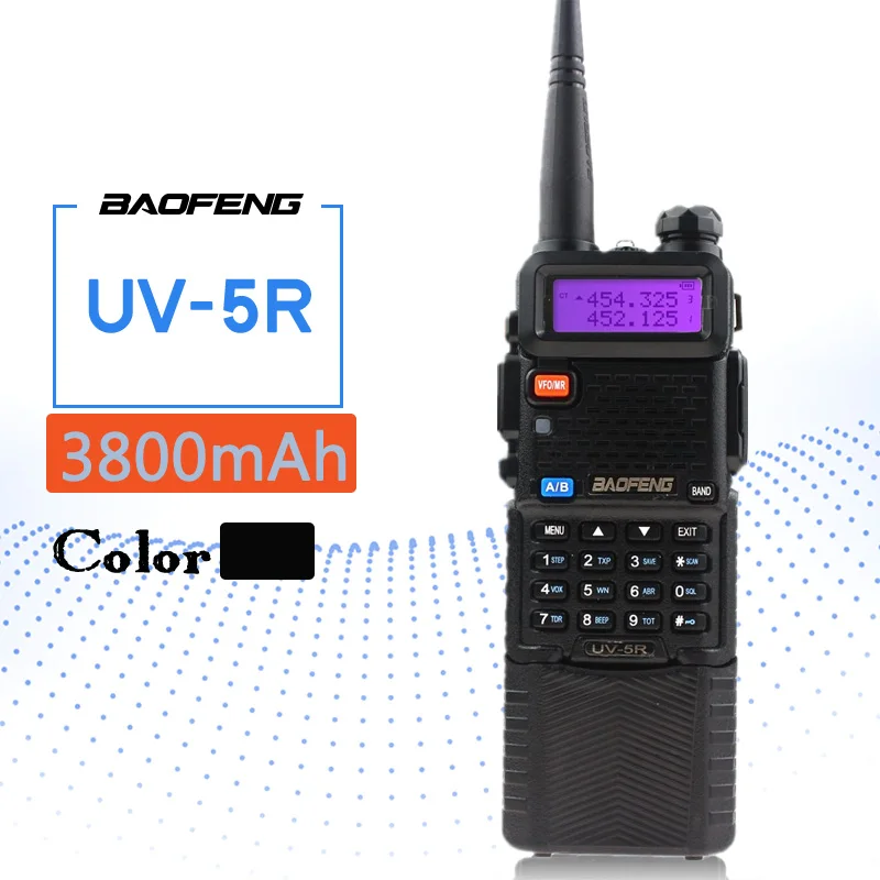 BaoFeng UV-5R 3800 мАч Портативный рация CB двухстороннее радио FM трансивер переговорные Dual-band светодиодный фонарик для ключей замок