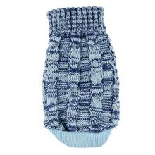 Одежда для собак модный синий свитер твист дизайн питомца щенка вязаная одежда